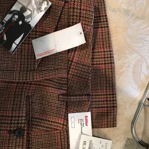 Express plaid Editor Slacks new with tags